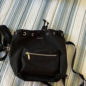 Kedzie Black Drawstring Backpack